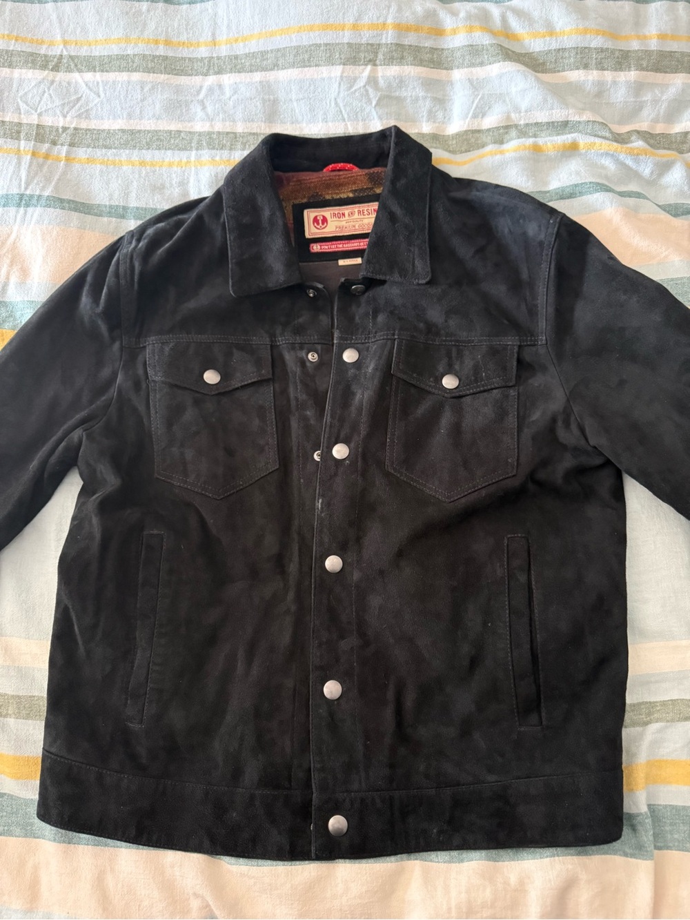 Men's Black Ojai Goat Suede Jacket